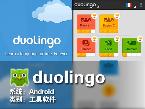 可学习多门外语 Android软件Duollingo 