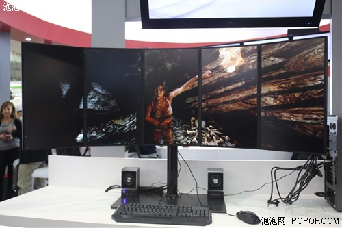 AMD HD7990五联屏怪兽惊艳台北电脑展 