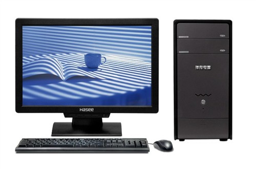 企业佳宠神舟电脑18.5吋双核台式电脑 