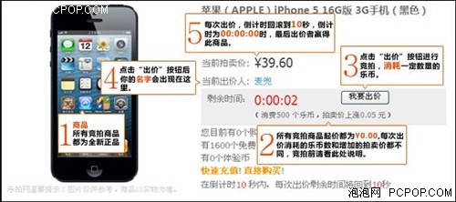 iPhone 5超低价被秒杀乐拍网50元不到 