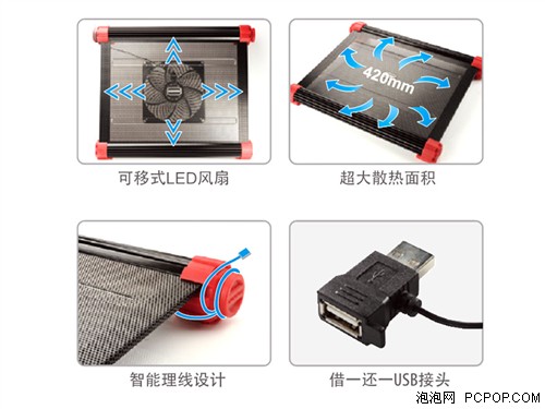 笔记本散热垫的风扇 