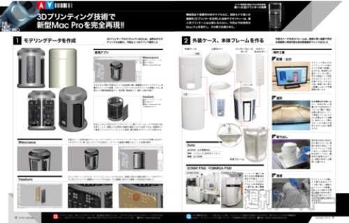 可以乱真 用3D打印机制作新款Mac Pro 