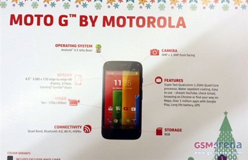 Moto X孪生兄弟 防水Moto G宣传单曝光 