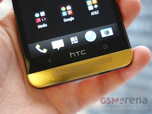 金灿灿的外观 HTC One黄金版真机亮相 