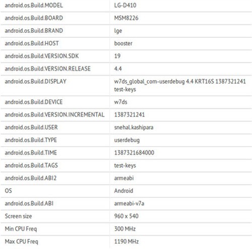 最快CES亮相 LG G2 mini部分参数曝光 