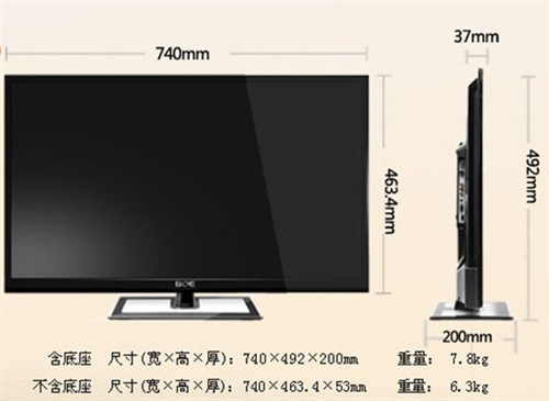 京东方32寸液晶电视 亚马逊售价1207.3 