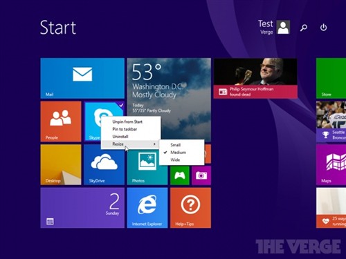 Windows 8.1升级:开始页面或有标题栏 