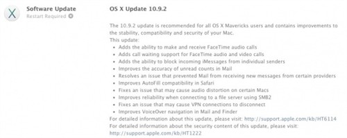 苹果发布OS X 10.9.2更新 修复SSL漏洞 