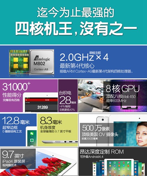 免单+豪礼 昂达V975m四核安卓4.4体验 