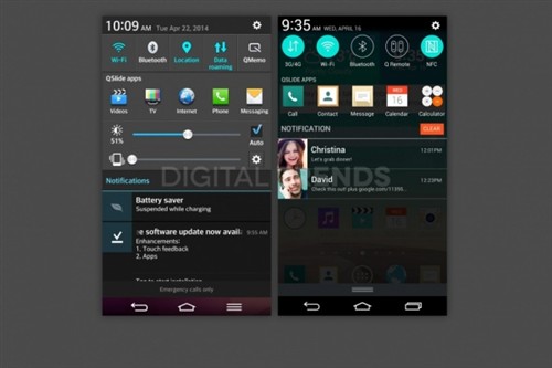 继外观和规格之后LG G3系统界面再曝光 