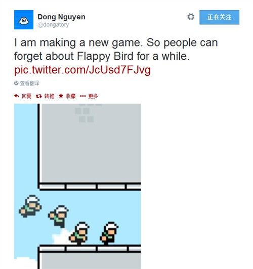 Flappy Bird开发者:将在8月推出新游戏 