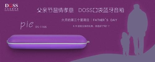 父亲节的温情孝意！DOSS口袋蓝牙音箱 