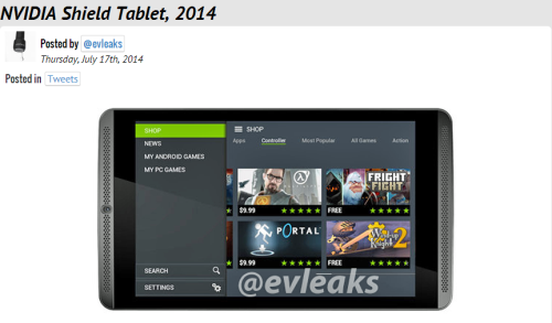 Nvidia新游戏平板Shield曝光 性能超强 