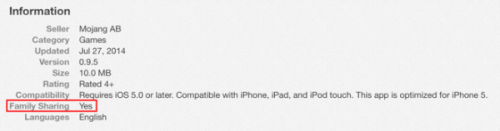 iOS 8来了 App Store开始提供家庭共享标识 