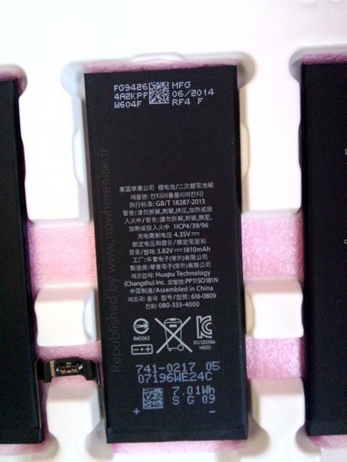 iPhone 6曝光：4.7寸iPhone 6电池谍照 