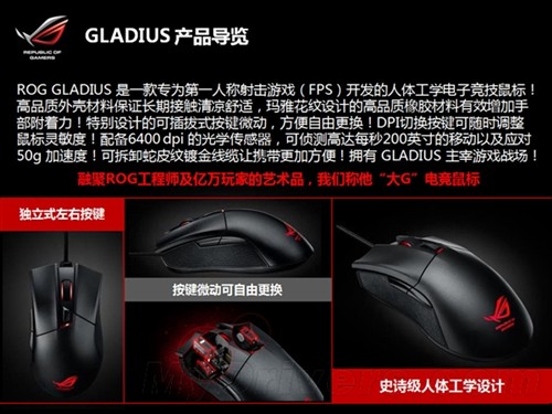 玩家国度发布GLADIUS鼠标:轻松换微动 