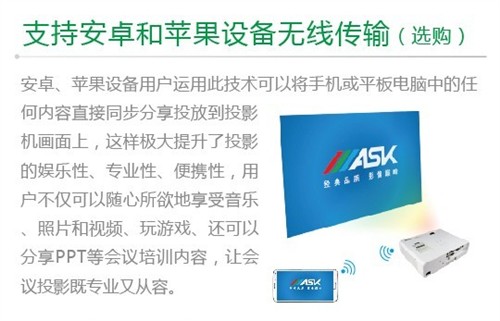 至臻商教操控随心 ASK新C4商教投影机 