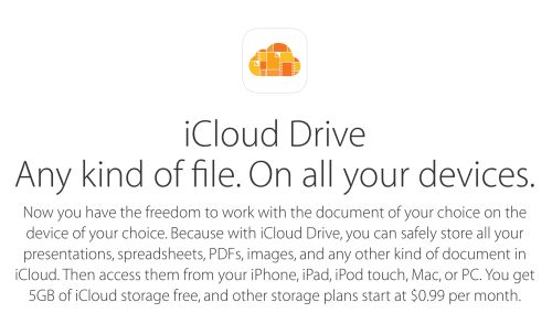 iCloud Drive套餐正式公布 最大容量1TB 