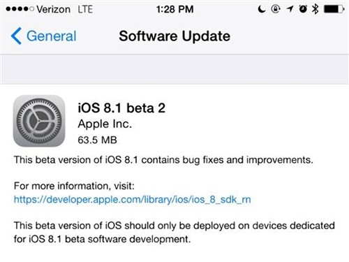 新测试版来啦!iOS 8.1 Beta 2正式发布 