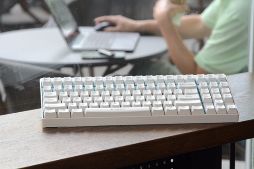 经典雷柏V500机械游戏键盘白色版图赏 