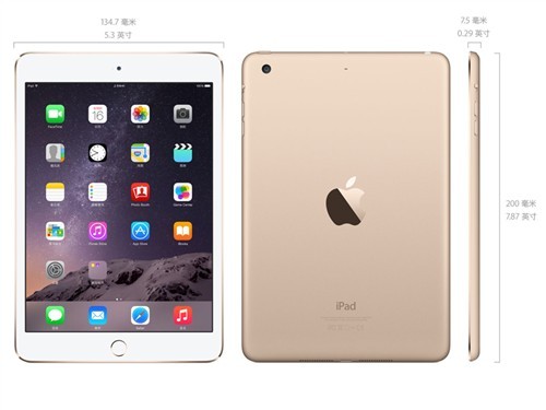 苹果 苹果 iPad mini3 MGNR2CH/A 7.9英寸平板电脑(16G/Wifi版/深空灰色) 图片