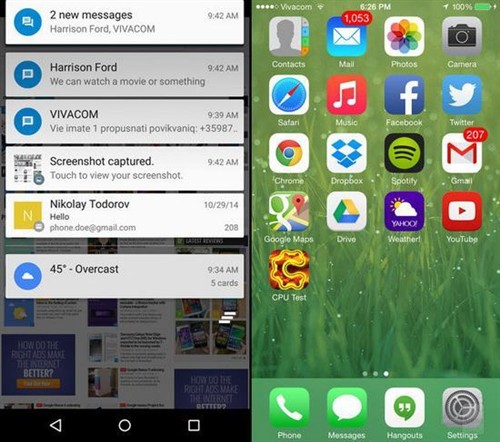 谁更好用？Android 5.0对比iOS 8.1 
