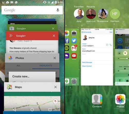 谁更好用？Android 5.0对比iOS 8.1 