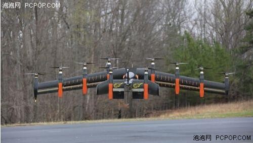 NASA配置十个发动机的垂直起降无人机 
