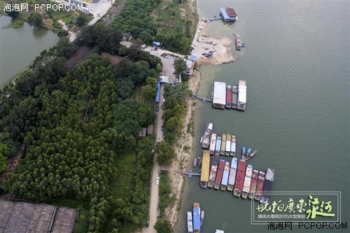 广东江河水：航拍韶关北江伦洲岛段 