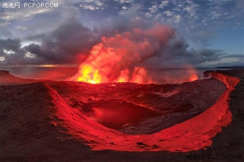 无人机拍摄的各地火山喷发美景 