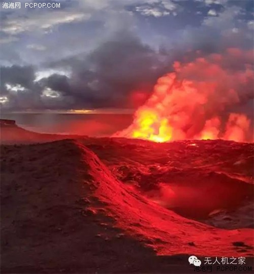 无人机拍摄的各地火山喷发美景 