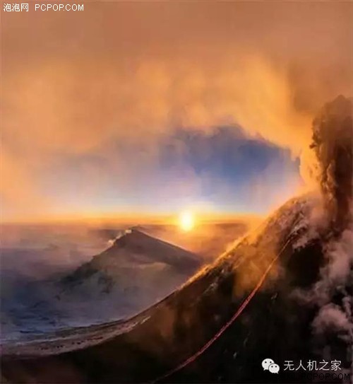 无人机拍摄的各地火山喷发美景 