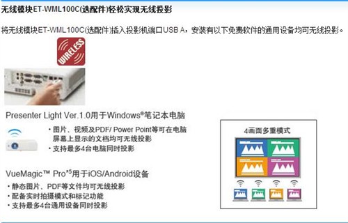 更亮，更好，更实用松下UX334C投影机售3990元 