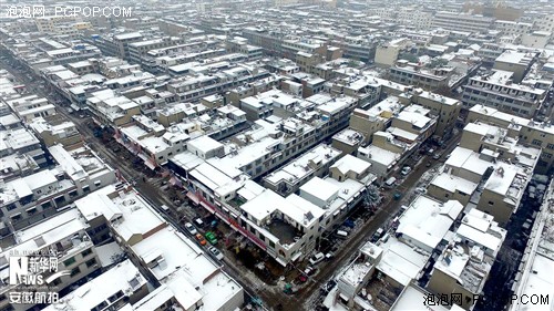 航拍亳州初雪 带你领略惊艳之美 