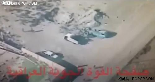 彩虹4无人机在伊拉克打击IS 射导弹炸毁车辆