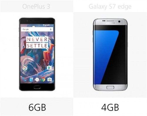 大内存或弧形屏？一加3和GalaxyS7edge对比 