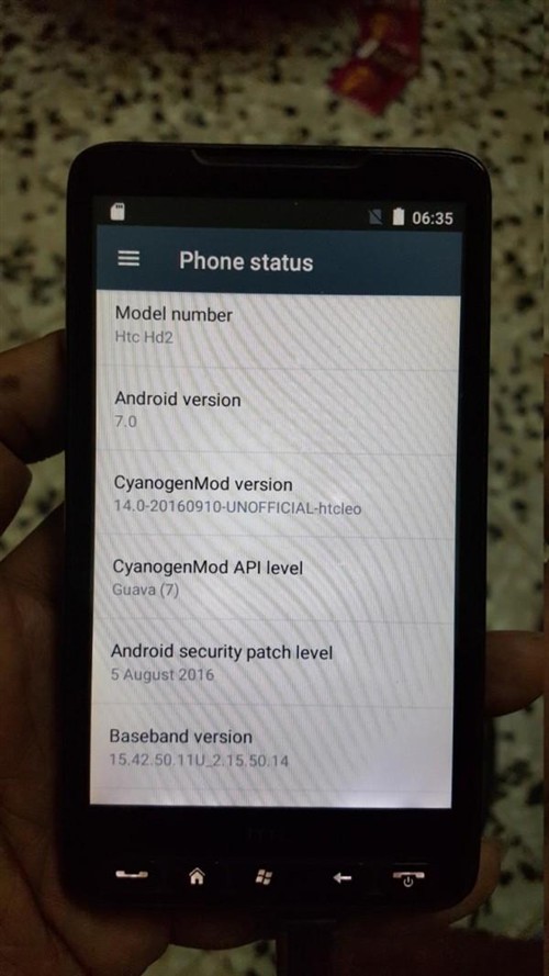 真正的刷机之王 HTC HD2成功刷入安卓7.0 