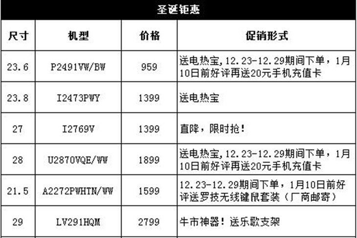 AOC圣诞全线献大礼 爆款买赠阶梯购！ 