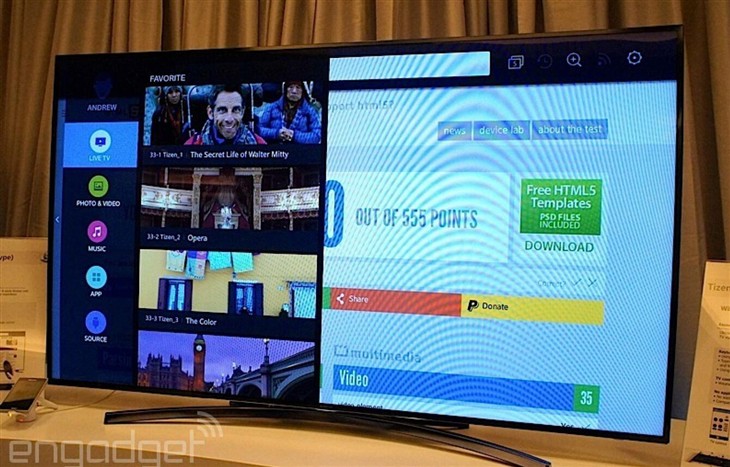 三星新款智能电视都将预载Tizen系统 
