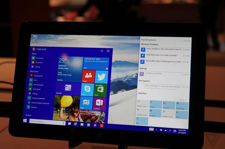 微软Windows 10系统 小型平板电脑尝鲜 