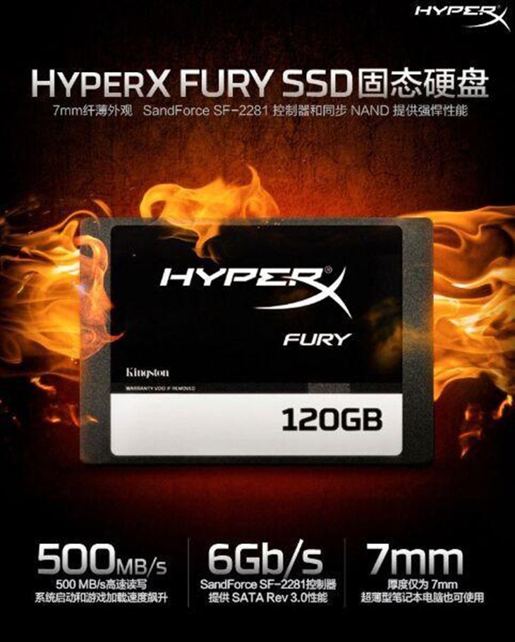 金士顿“狂怒”HyperX Fury 内存来袭 