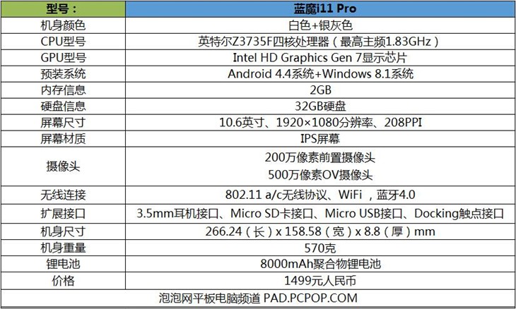 时尚办公板 蓝魔i11 Pro平板电脑评测 