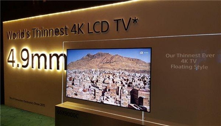 全球最薄：4.9mm索尼4K电视七月开卖 