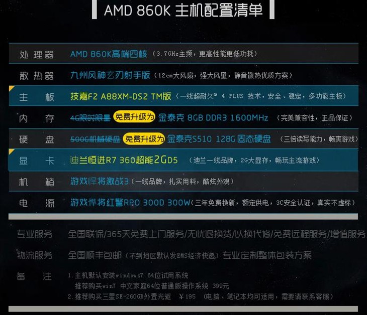 宁美爆款主机 AMD860K主机热卖2188元 