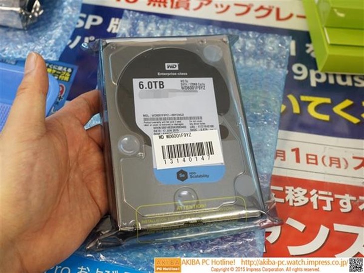 近日西部数据6TB Se硬盘开卖：价格略狠 