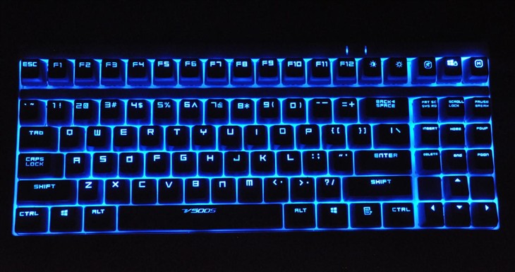 雷柏 V500S全无冲全背光机械游戏键盘 