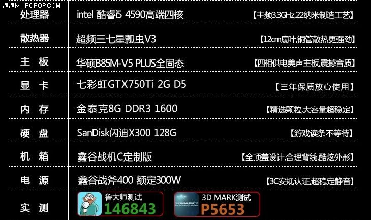 四核i5配GTX 750 Ti 组装台式机仅2899元 