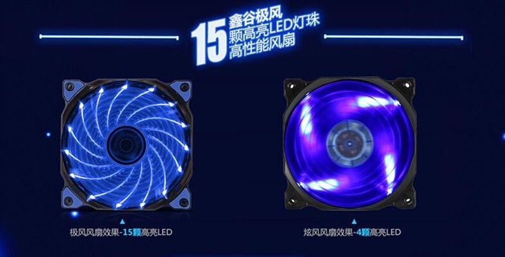 鑫谷极风15颗高亮LED灯珠风扇火爆热售 