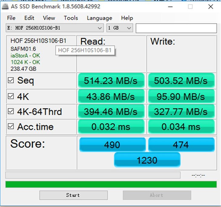 我们的信仰，HOF 256GB SSD性能初测 