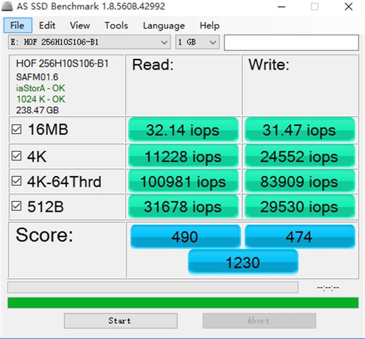 我们的信仰，HOF 256GB SSD性能初测 